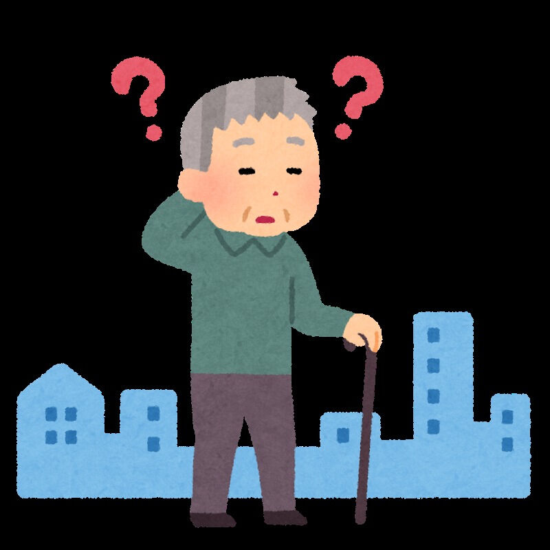 先日実家から帰りの運転中に道路と歩道の段差で座っておられる高